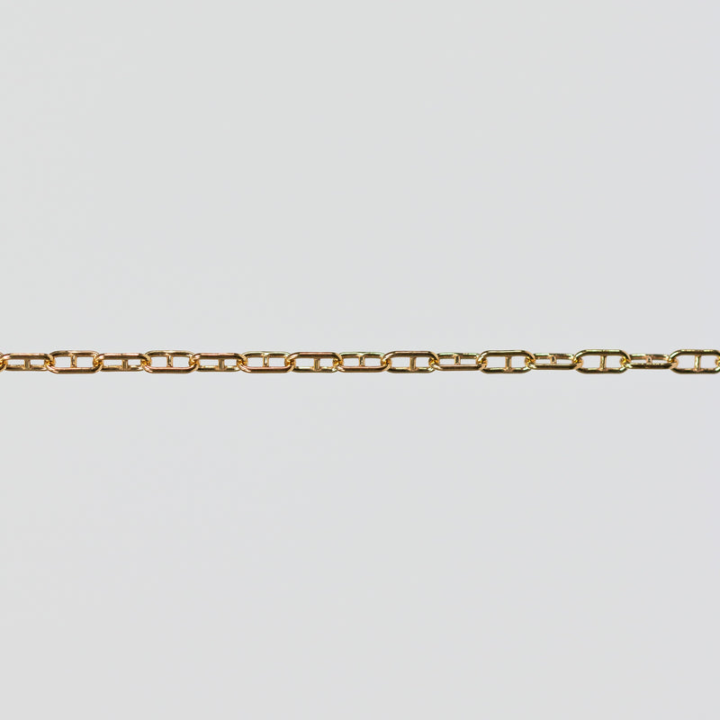 Karla Permanent Jewelry Chain, Mariner Links, Available in Silver and Gold Filled