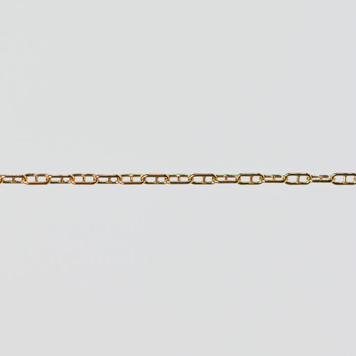 Karla Permanent Jewelry Chain, Mariner Links, Available in Yellow Gold-Filled