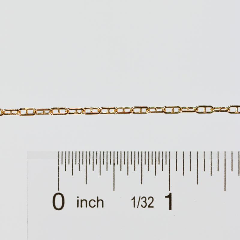 Karla Permanent Jewelry Chain, Mariner Links, Available in Silver and Gold Filled
