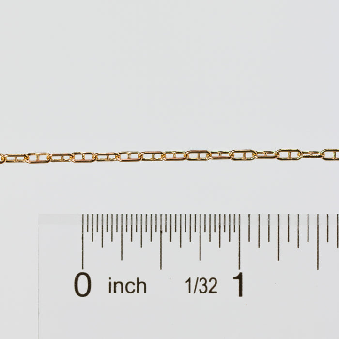 Karla Permanent Jewelry Chain, Mariner Links, Available in Yellow Gold-Filled