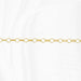 gold permanent jewelry chain on a white background showing the round links of the pj chain