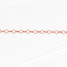 Rose gold chain on a white background