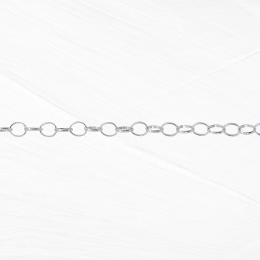White gold chain on a white background