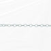 Silver permanent jewelry chain on a white background