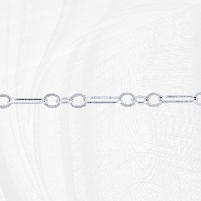Silver chain on a white background