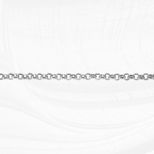 Gold filled White gold chain on a white background