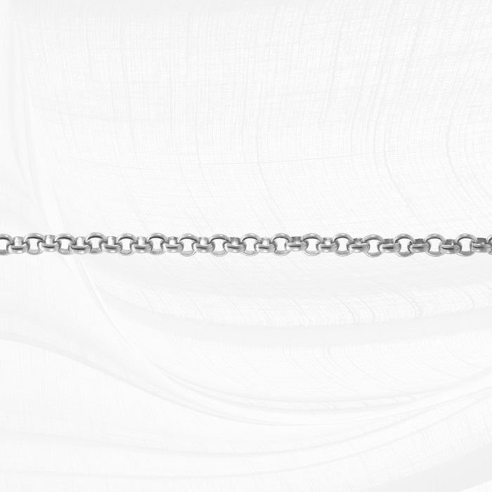 Gold filled White gold chain on a white background
