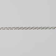 Silver double cable chain on a gray background