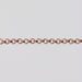 Rolo chain in gold filled rose stretched over a gray background to show the links
