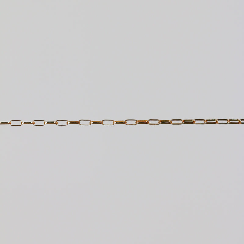 Sarah Permanent Jewelry Chain, Rolo Design, Long Links, Available in Gold Options and Silver