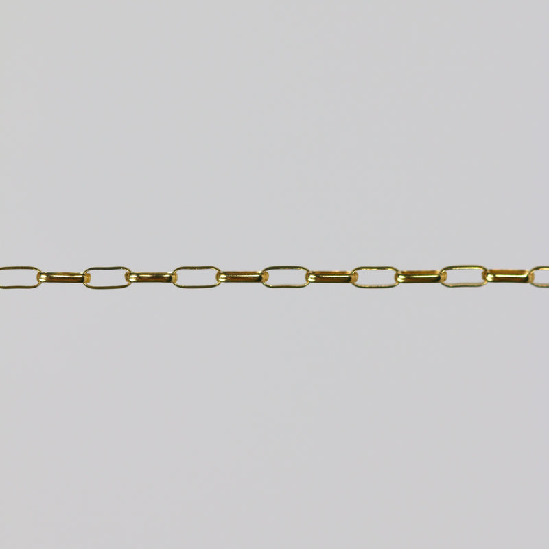 Sarah Permanent Jewelry Chain, Rolo Design, Long Links, Available in Gold Options and Silver