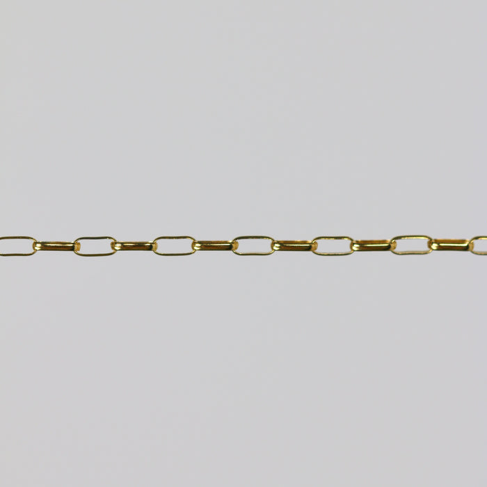 Sarah Permanent Jewelry Chain, Rolo Design, Long Links, Available in Gold Options and Silver