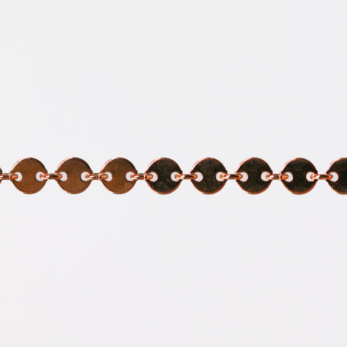 Shaylee Permanent Jewelry Chain, Disk Design, Small Round Links, Available in Gold Filled and Silver