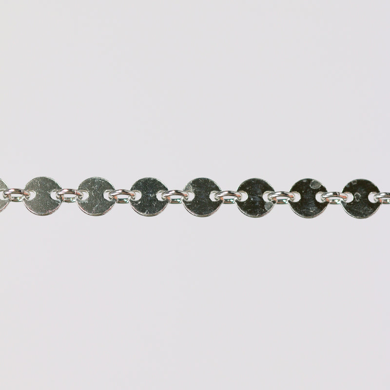 Shaylee Permanent Jewelry Chain, Disk Design, Small Round Links, Available in Gold Filled and Silver