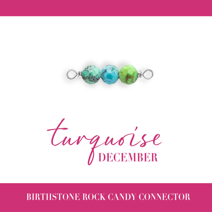 Birthstone Rock Candy Connectors | 14mm | .925 Sterling Silver