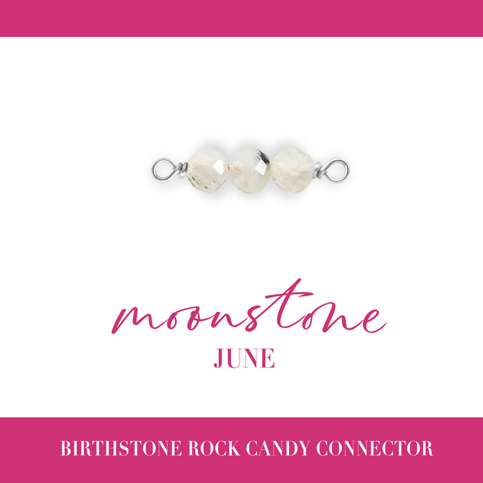 Birthstone Rock Candy Connectors | 14mm | .925 Sterling Silver