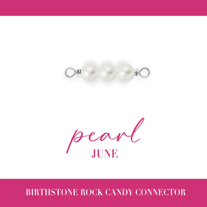 Birthstone Rock Candy Connectors | 14mm | .925 Sterling Silver