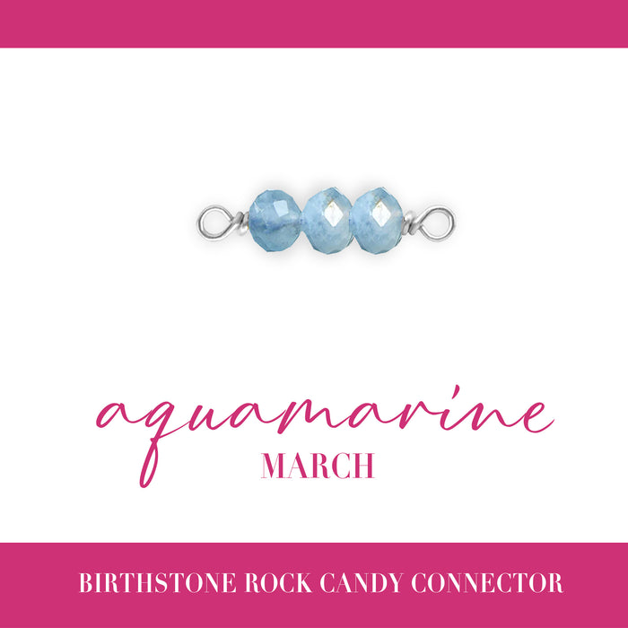 Birthstone Rock Candy Connectors | 14mm | .925 Sterling Silver