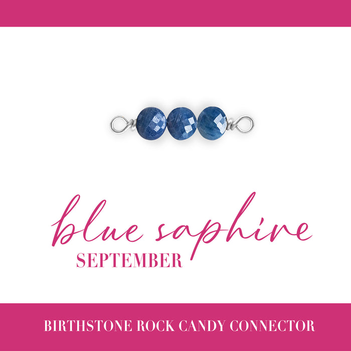 Birthstone Rock Candy Connectors | 14mm | .925 Sterling Silver