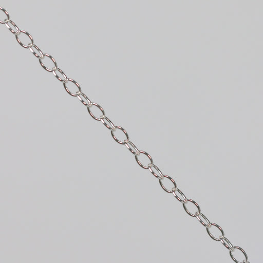 Practice silver chain on a light gray background