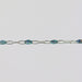 Wholesale silver chain Silvia in the opal enamel colorway on a light gray background showing the design and cable links.