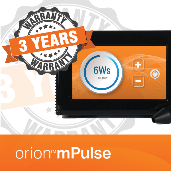 Product warranty infographic depicting the mPulse Micro Welder has a 3 year warranty.
