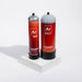 Two red cylindrical gas tanks with 'Ar' (Argon) Sunstone PJ branding on a white background