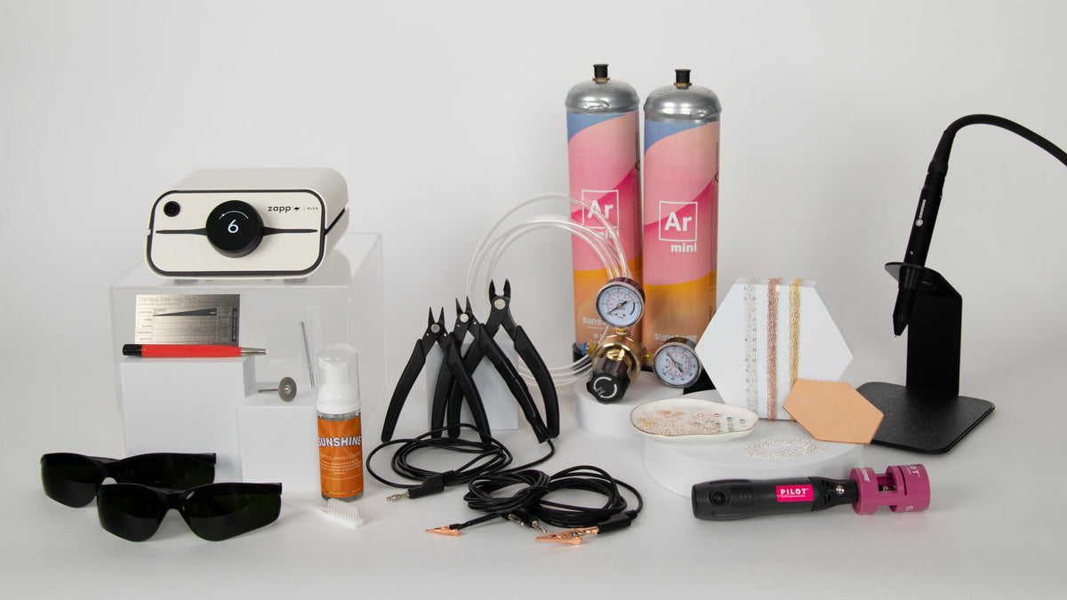 Chrome Permanent Jewelry Starter Kit with Sunstone Zapp Plus®