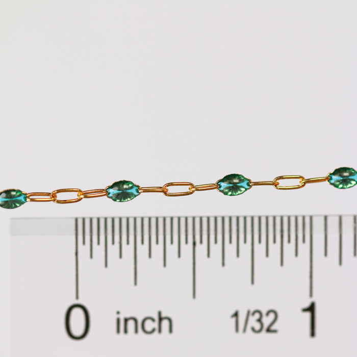 A picture showing that you can buy enamel chain by the inch from Sunstone