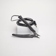 Black pliers for grounded permanent jewelry welding