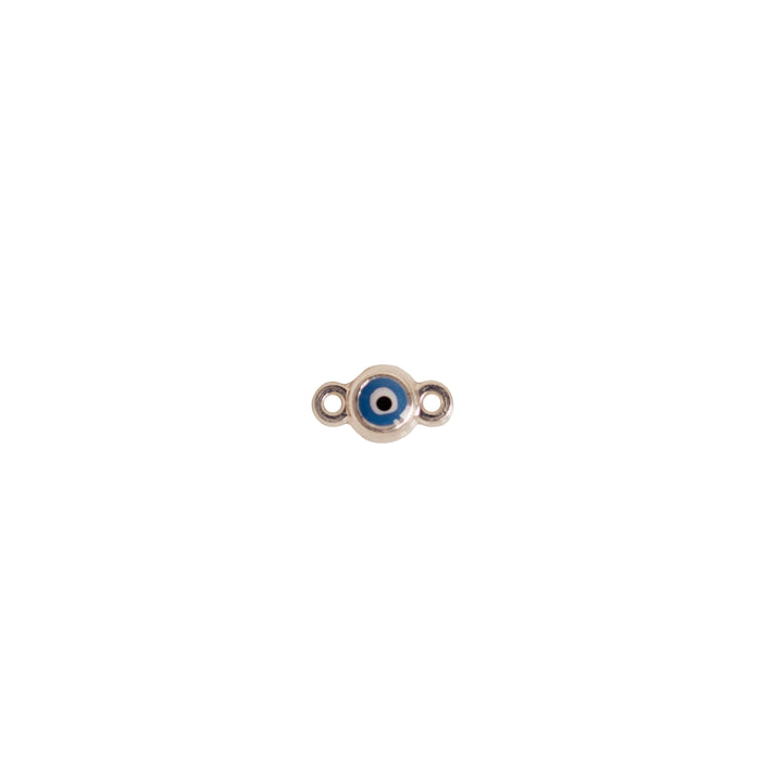 Evil Eye Design Auburn Connectors | 4 Pack | 14K Gold Filled Yellow and .925 Sterling Silver