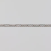 Thin white gold paper clip jewelry chain