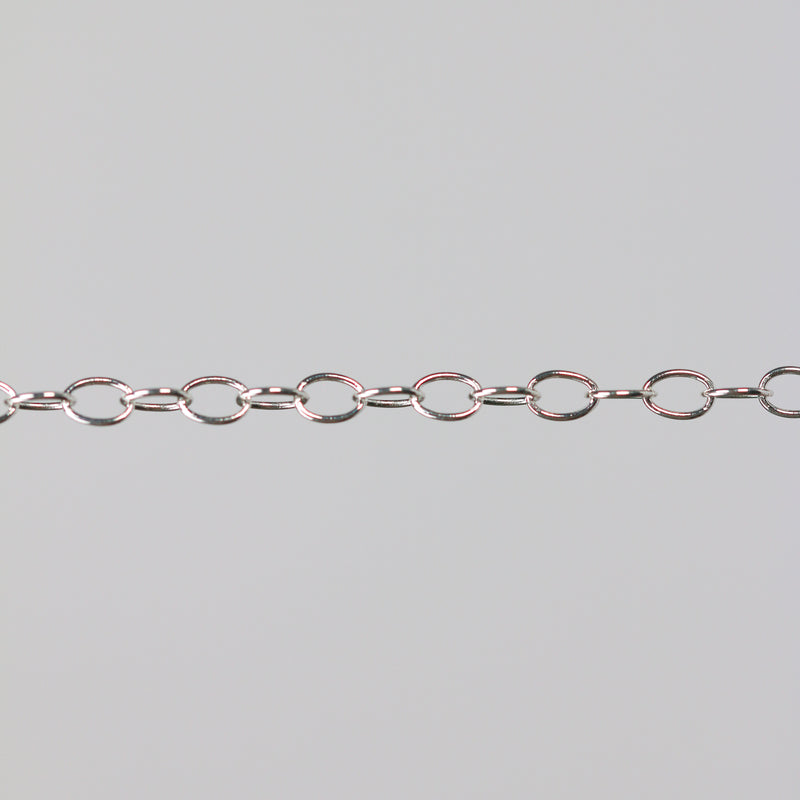 Practice chain stretched horizontally over a gray background