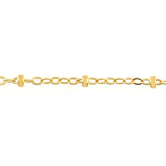 Paisley Permanent Jewelry Chain, Flat Cable Design, Oval Links, Available in Gold Filled and Sterling Silver