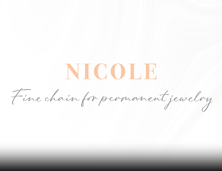 Nicole fine chain for permanent jewelry rotating to show each metal makeup and color