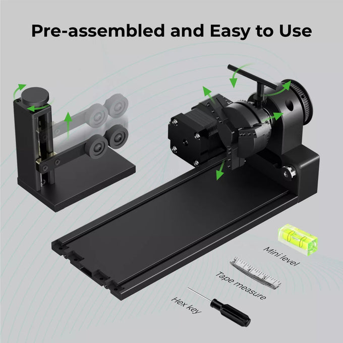 Rotary Attachment Tool for xTool F1 Portable Laser Engraver for Permanent Jewelry