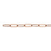 Closeup of a rose gold pj chain for jewelry making
