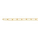 Closeup of a Rolo Link Cable chain for permanent jewelry