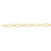 A gold-filled yellow chain with a pattern of large oval and smaller round links.