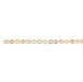 A close-up image of a 14/20 gold filled yellow chain with dapped oval links.