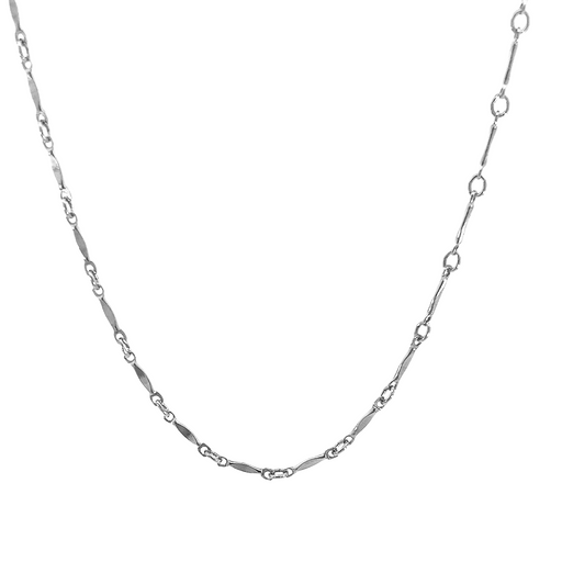 A sterling silver dapped bar and link chain for bracelets and necklaces.